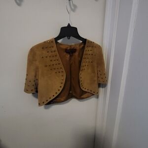 Margaret Godfrey Studded Tan Jacket
